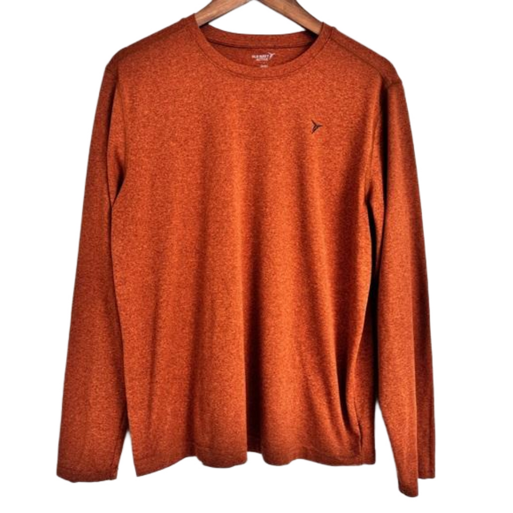 Old Navy Active Men’s Large Go Dry Burnt Orange Long Sleeve T-shirt
